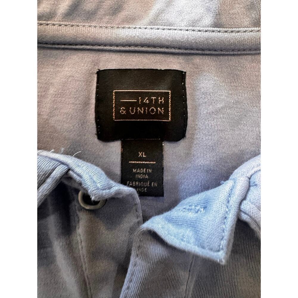 Nordstrom Rack 14th & Union Men's Polo Size XL Light Blue Gray Color Preppy - Picture 5 of 13